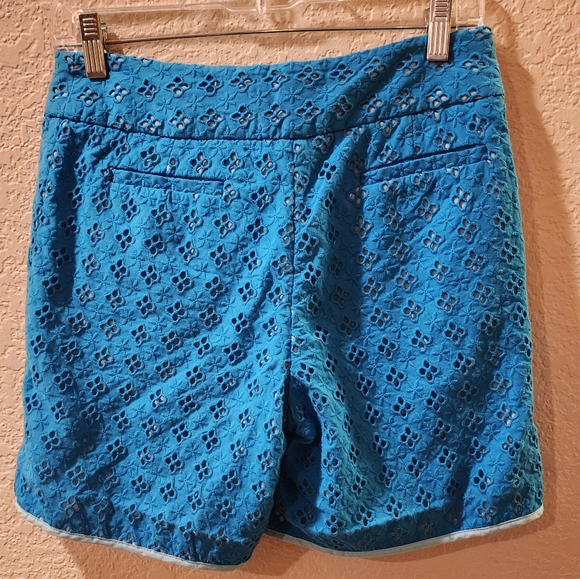 Antonio Melani Leyla Shorts Womens Deep Cerulean Blue Eyelet Lined Size 2 - Picture 4 of 7